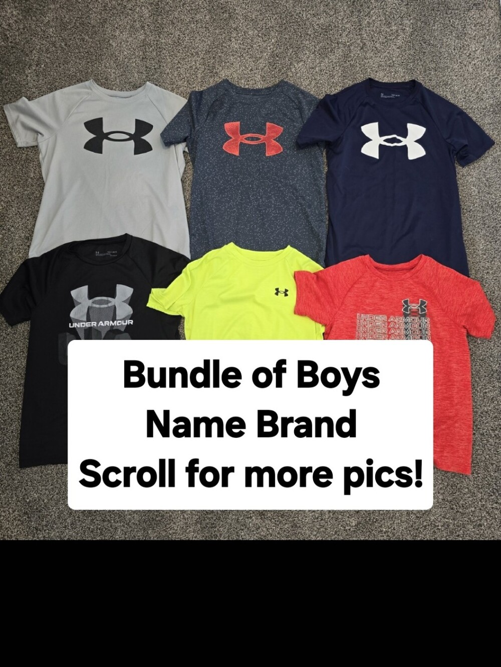 Under Armour Boys' Size Youth Medium Bundle Of Shirts